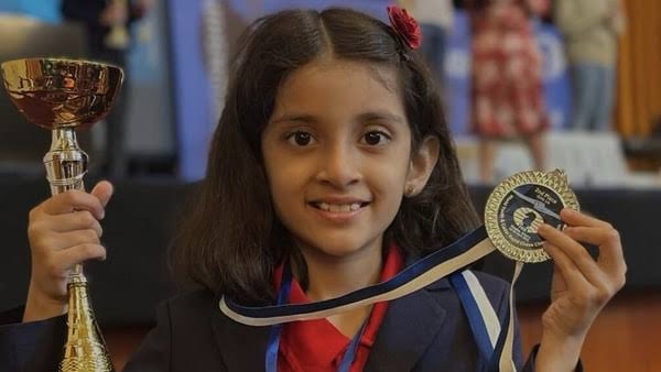 8 Years Old Anvi Deepak Won 6 Medals at Western Asia Youth Chess Championship 2025